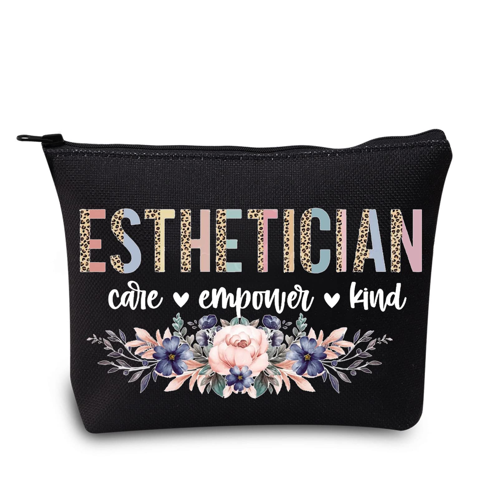 LEVLO Professional Makeup Bag for Estheticians & Cosmetologists - Waterproof Cosmetic Organizer with Zipper - Perfect Gift for Dermatologists, Beauty Graduates & Spa Professionals (Black) - Ideal for Salon, Travel & Makeup Storage