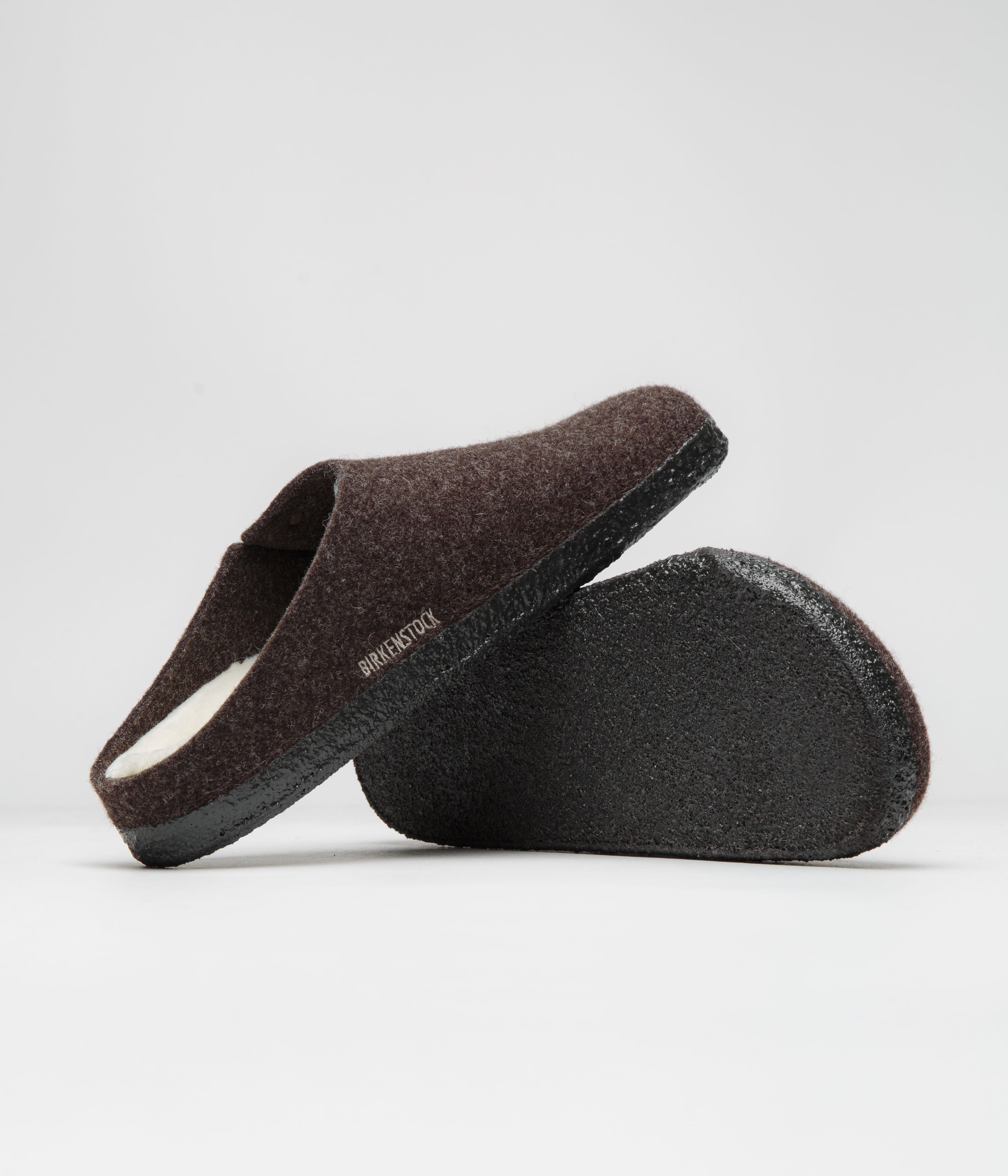 Birkenstock Zermatt Shearling Felt Slippers for Men & Women - Cozy Mocha Indoor/Outdoor House Shoes for Winter Comfort & Relaxation