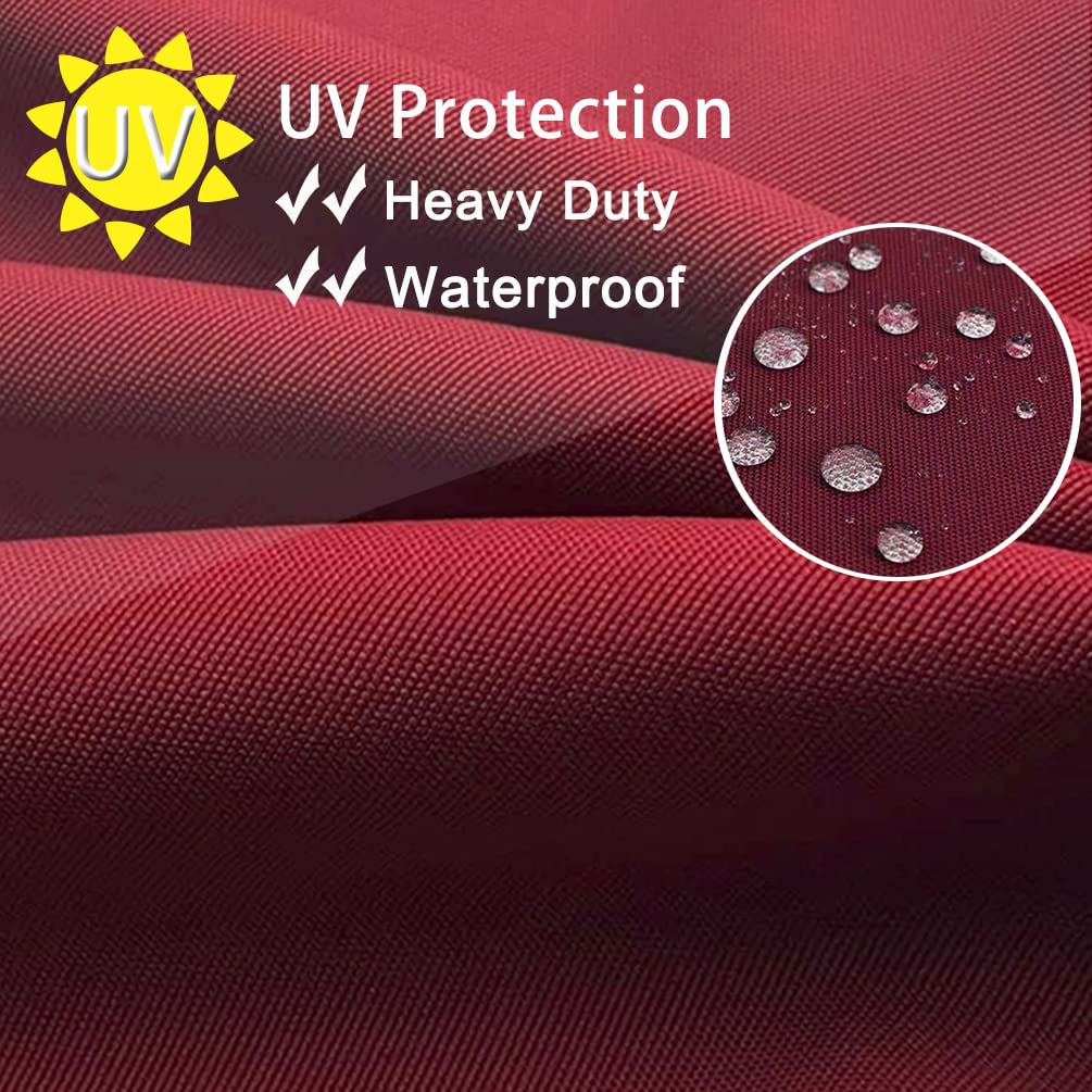 Waterproof Washable 20x20x2 Inch Outdoor Patio Cushion Covers 2-Pack - Durable Replacement Slipcovers for Sofa, Couch & Chair - Indoor/Outdoor Furniture Protector (Red) - Perfect for Backyard, Deck, Poolside & Patio Furniture