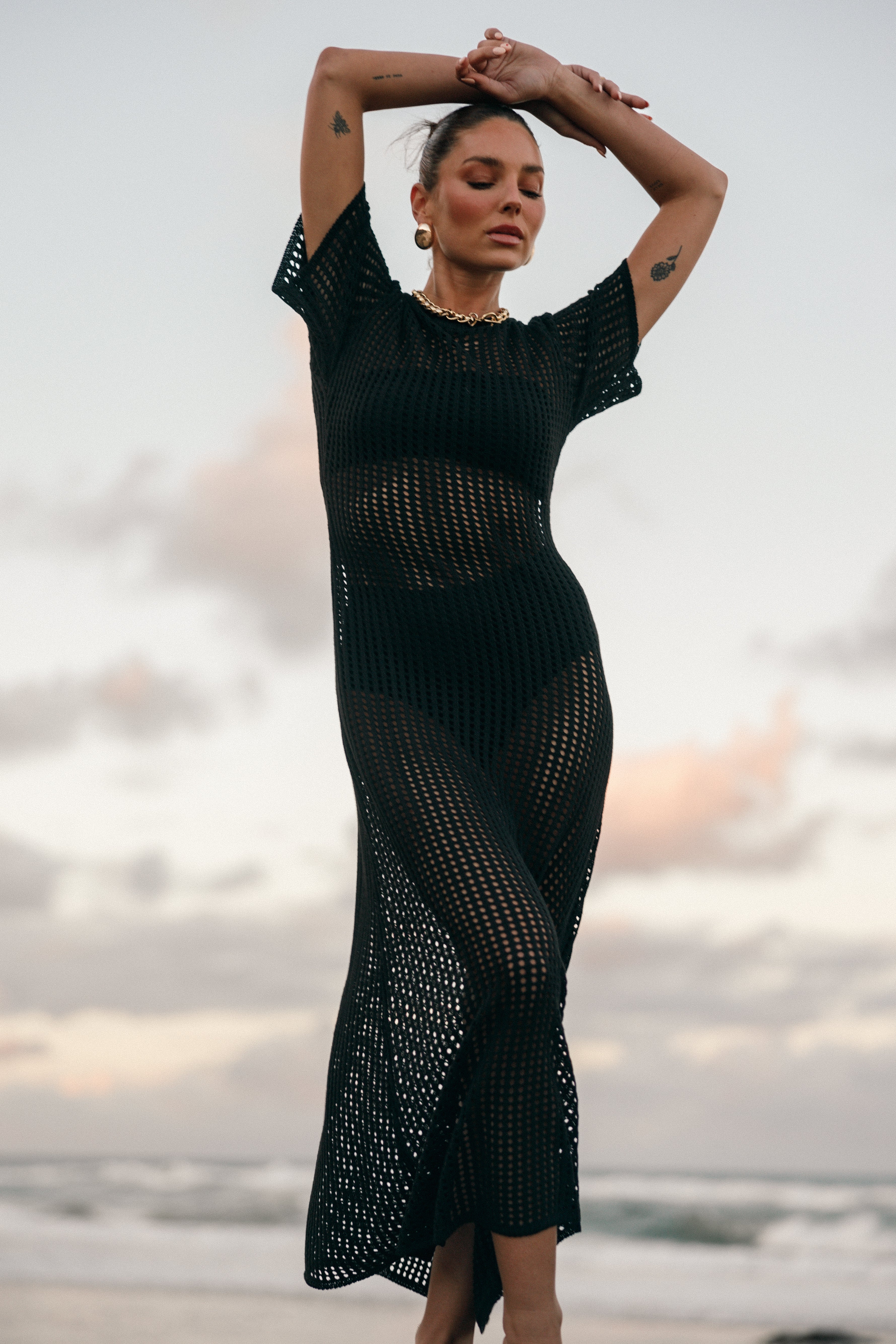 Hollie Maxi Dress for Women - Elegant Black Long Flowy Dress for Summer, Beach, Parties & Casual Wear