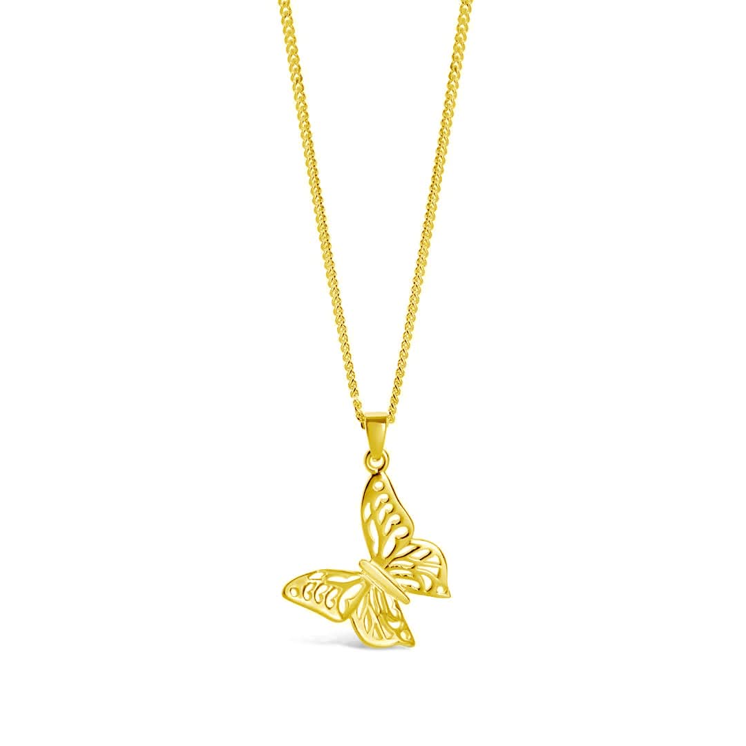Elegant Butterfly Pendant Necklace in 14K Gold - Perfect for Women's Jewelry Gift & Special Occasions