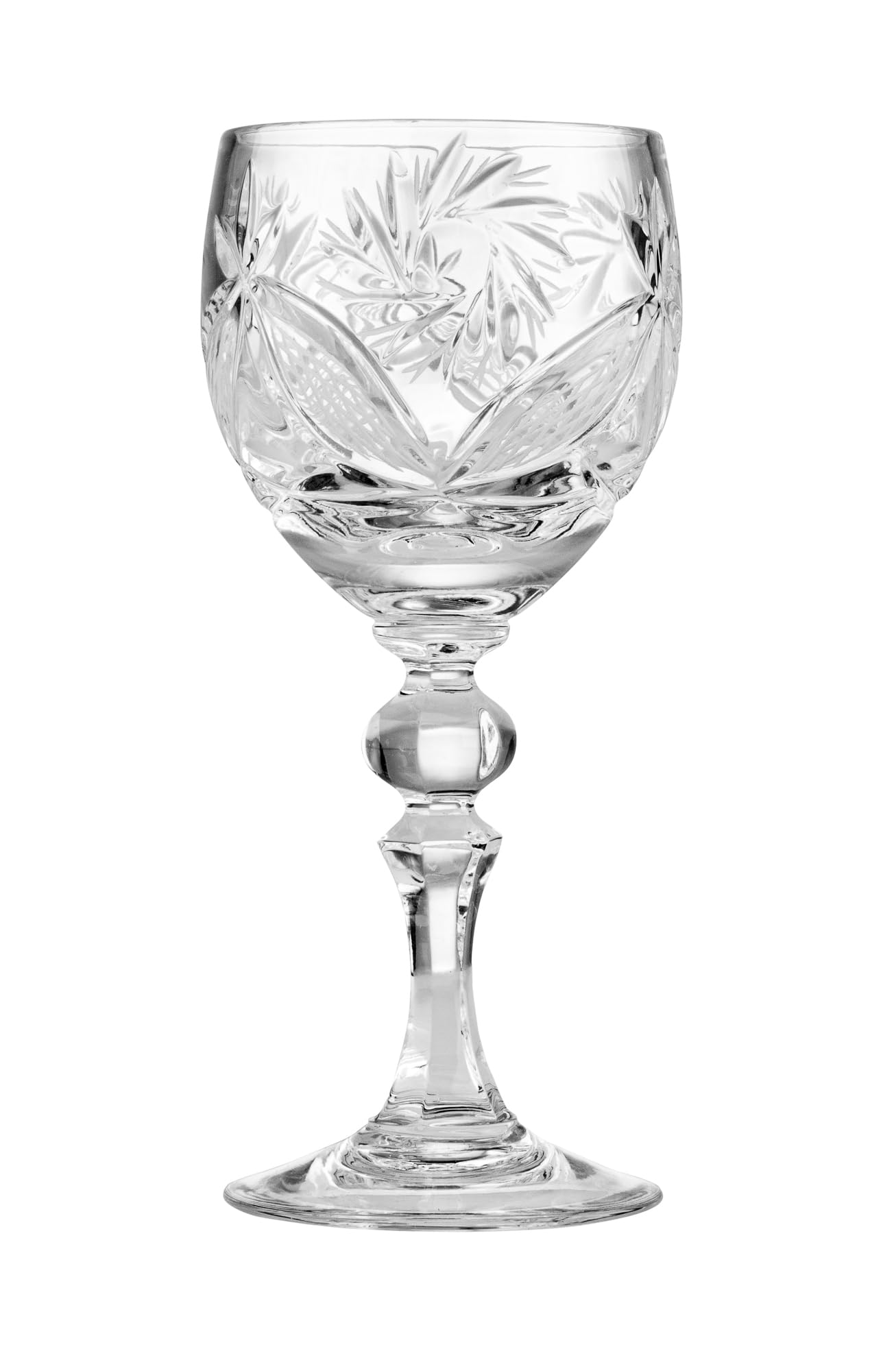 Premium Set of 6 Handmade Russian Cut Crystal Shot Glasses - 65ml/2oz Long Stem Sherry Glasses for Cocktails, Vodka, Whiskey & Elegant Home Bar Decor