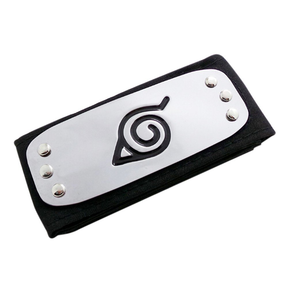 COSAUG Kakashi Headband for Cosplay - Stainless Steel Anime Ninja Forehead Protector - Perfect for Naruto Costume, Halloween, and Anime Conventions