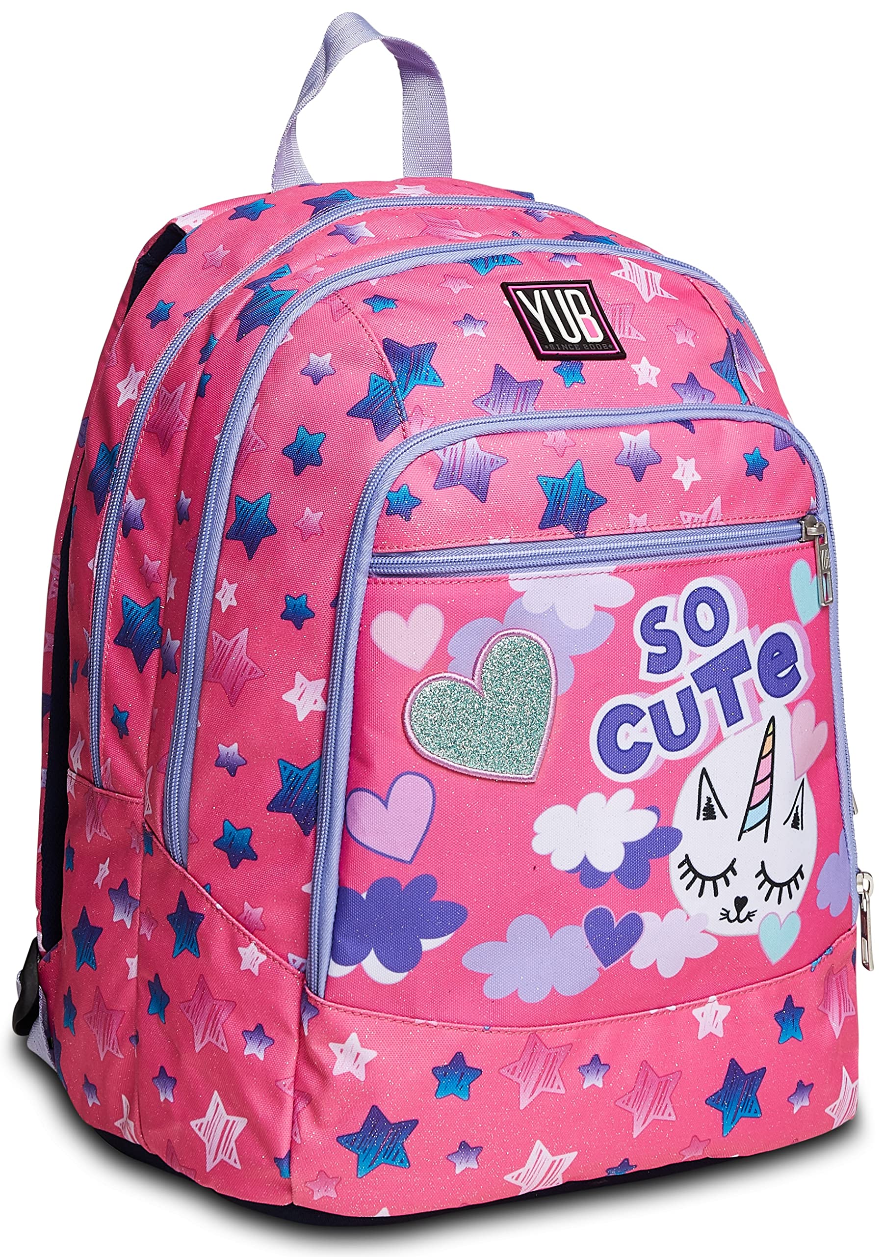YUB Glitter Backpack for Girls - 31L School & Leisure - Pink