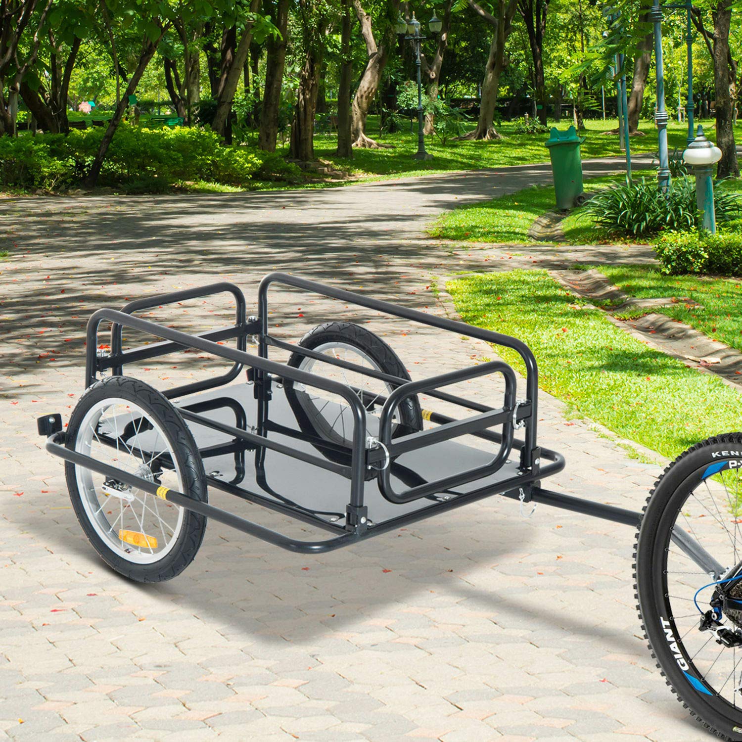 Newest 2-Wheel Cargo Trailer Bike Basket - Rear Storage Carrier for Bicycle Travel, Camping & Shopping | Durable Luggage Rack for Walking & Outdoor Adventures