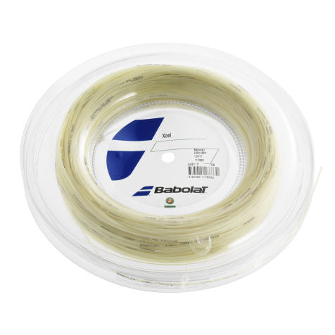 Babolat Xcel 16/1.30 Natural Tennis String Reel | Premium Tennis Racket Strings for Durability & Control | Perfect for Competitive Play & Tournament Matches