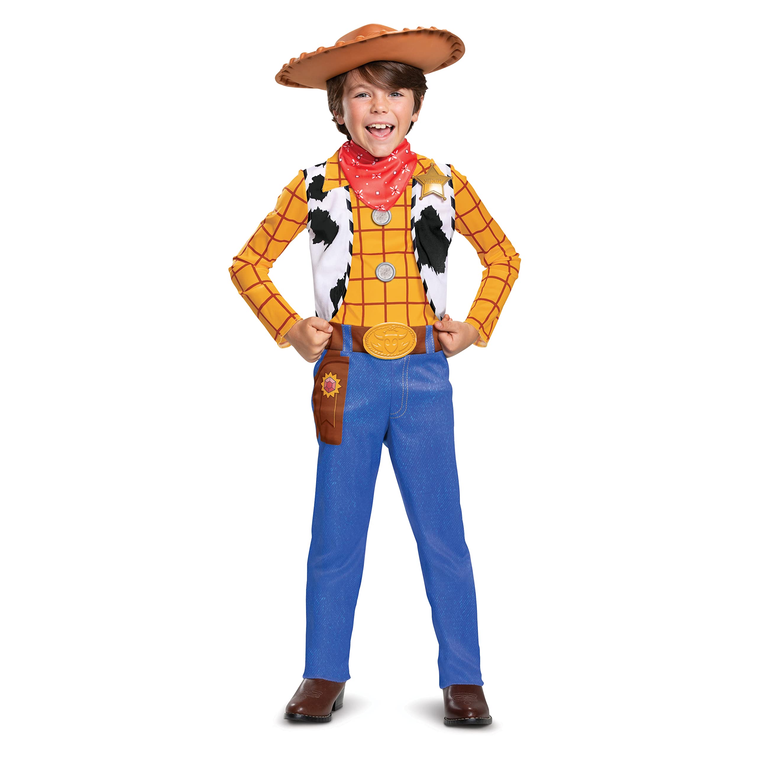 Disney Toy Story Woody Costume for Toddlers - Classic Sheriff Outfit for Halloween Dress Up & Cosplay Parties