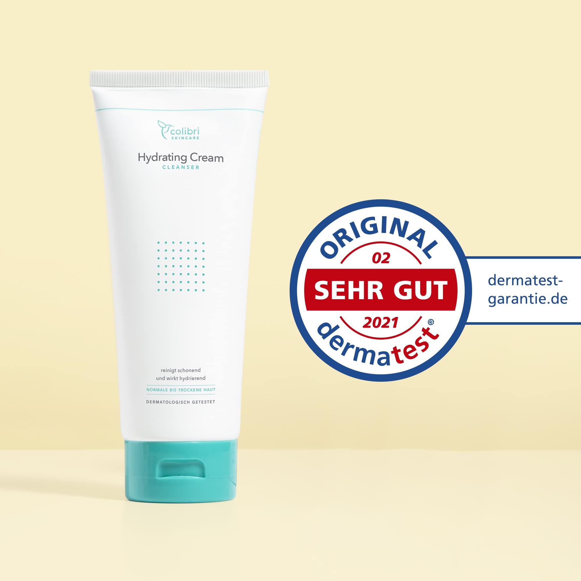 Colibri Hydrating Cream Cleanser 200ml - Gentle Moisturizing Face Wash for Women & Men - Made in Germany - Perfect for Daily Skincare Routine & Sensitive Skin Care