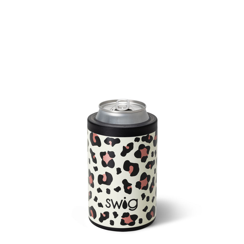 Luxy Leopard Insulated Can & Bottle Cooler - 12oz Double-Wall Stainless Steel Beverage Chiller for Beer, Soda & Wine - Perfect for Beach, Picnics & Outdoor Parties