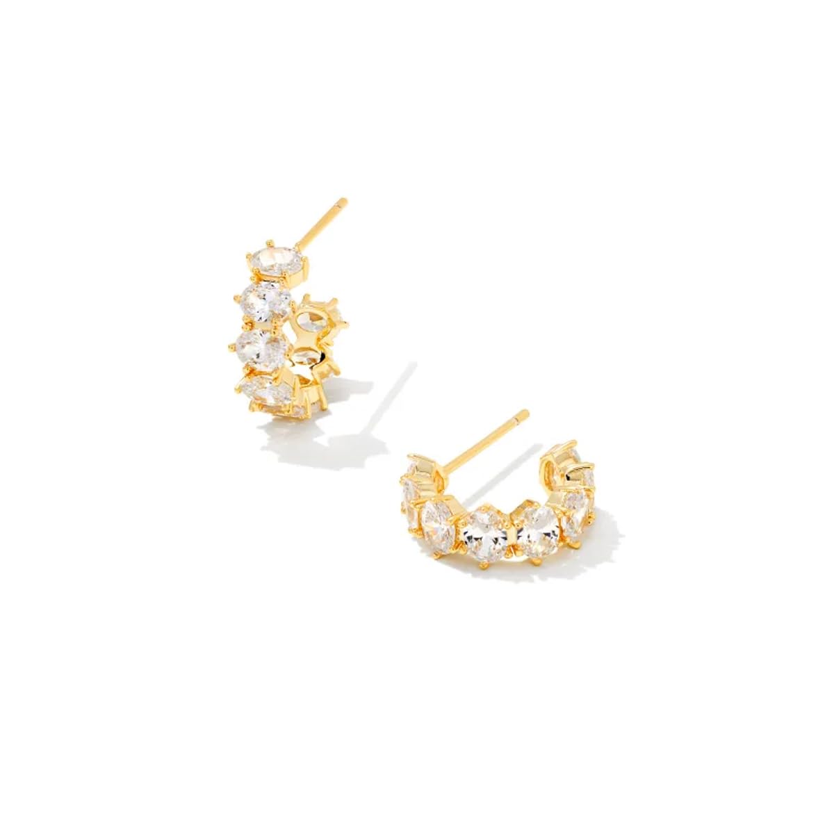Kendra Scott Cailin Crystal Huggie Earrings for Women - Trendy Fashion Jewelry with Sparkling Stones | Perfect for Parties, Weddings & Everyday Wear