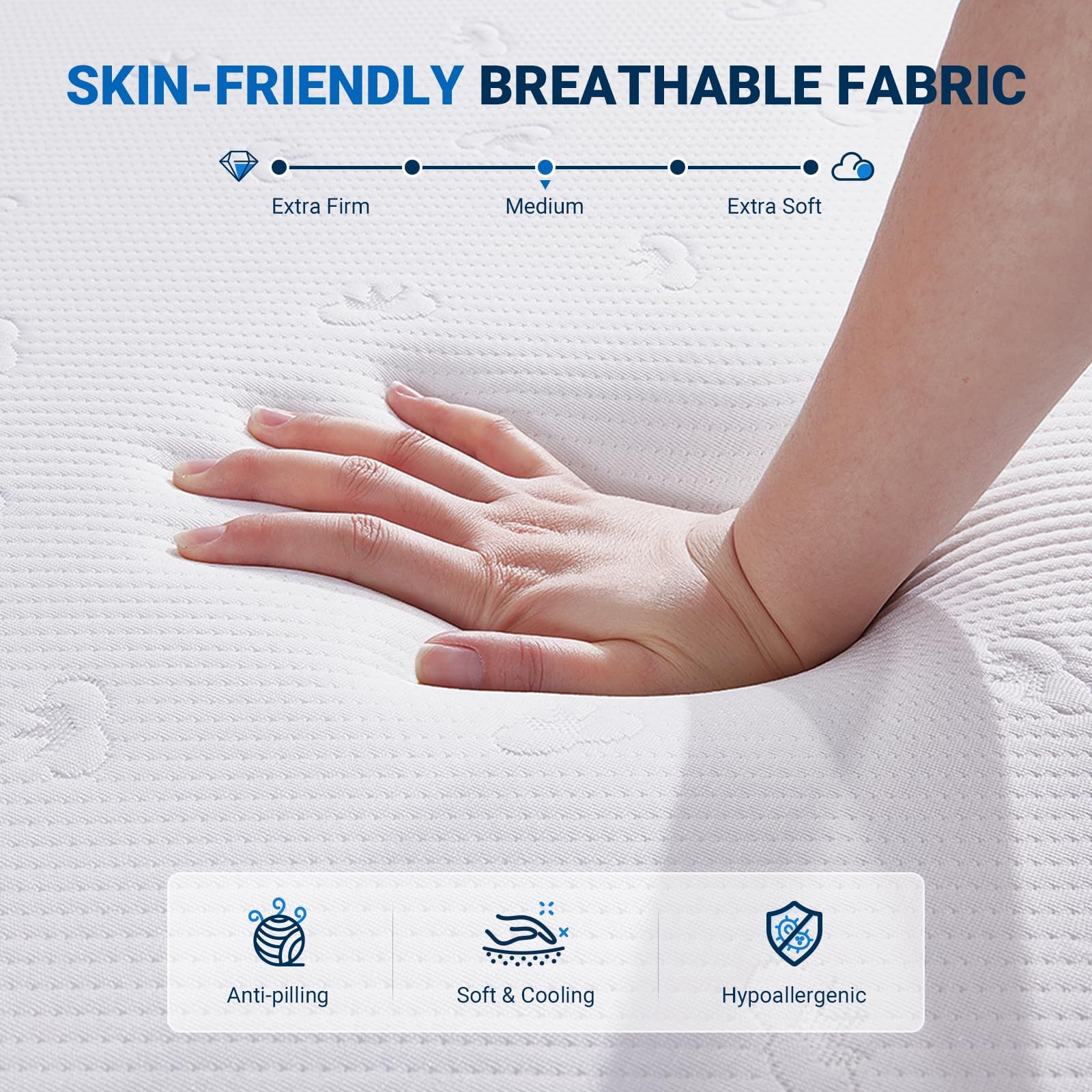 Avenco 10 Inch Queen Size Memory Foam Mattress in a Box - Medium Firm, CertiPUR-US Certified for Pressure Relief & Comfortable Sleep - Perfect for Bedrooms, Guest Rooms & Small Spaces