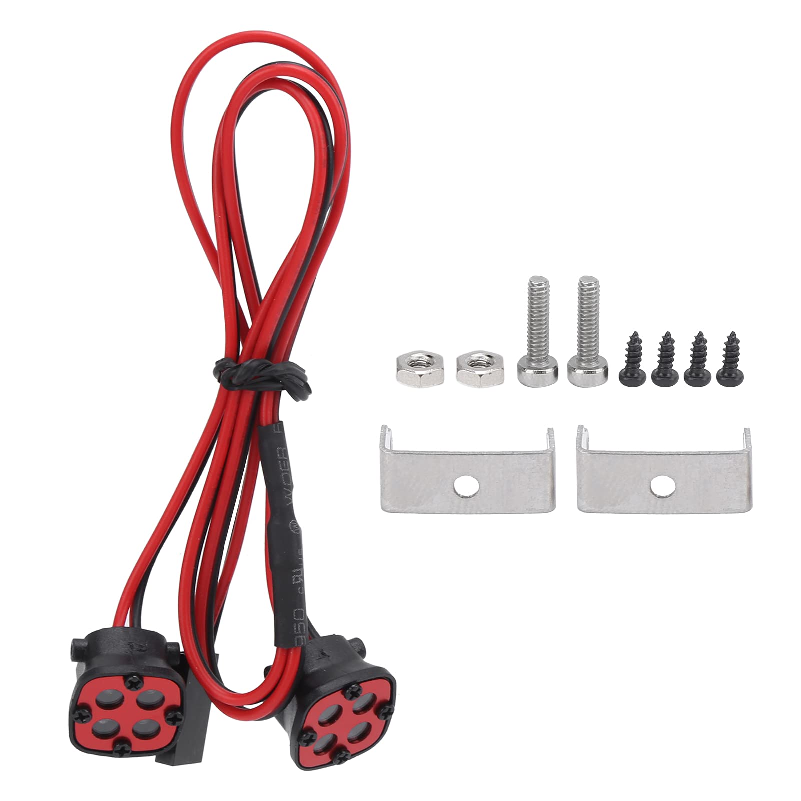 8 LEDs RC Car Light Bar - Universal White LED Roof Lamp for Climbing & Off-Road RC Cars - Perfect for Night Racing & Trail Adventures (Red)
