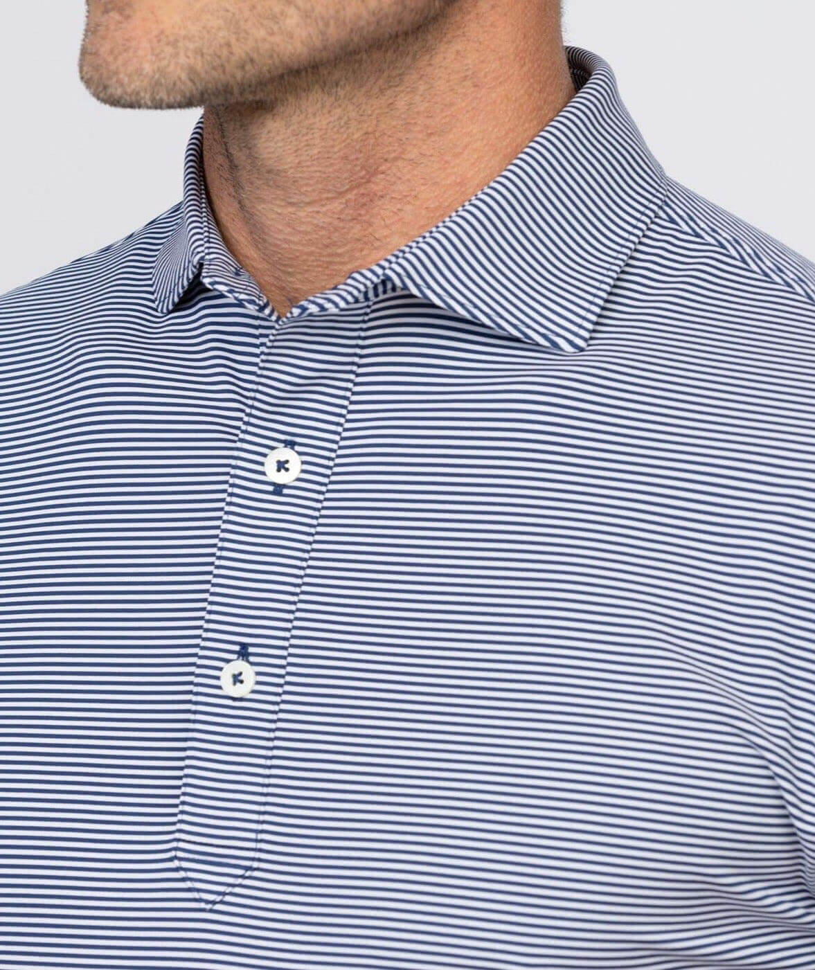Carter Stripe Performance Polo Shirt for Men - Breathable, Moisture-Wicking Golf & Casual Wear - Perfect for Work, Sports & Outdoor Activities