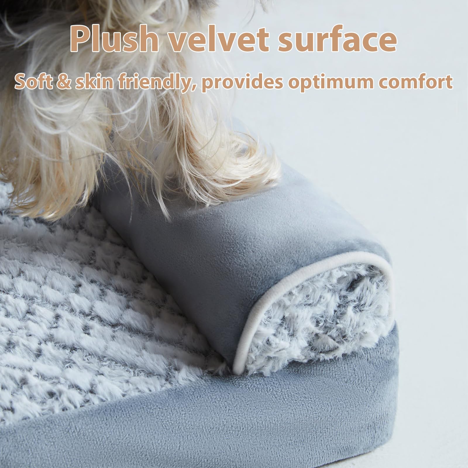 Orthopedic Dog Bed for Large Dogs - Waterproof Removable Cover, Egg Foam Support for Joint Pain Relief - Perfect for Crates, Sofas & Pet Lounging Areas