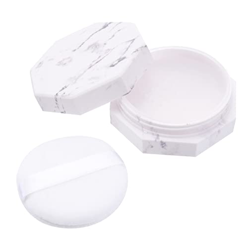 FOMIYES Octagonal Loose Powder Case with Cushion Puff - 10g Travel Makeup Powder Holder with Sifter, Empty Powder Puff Container for On-the-Go Touch Ups & Compact Storage | Perfect for Travel, Home Vanity & Professional Makeup Kits