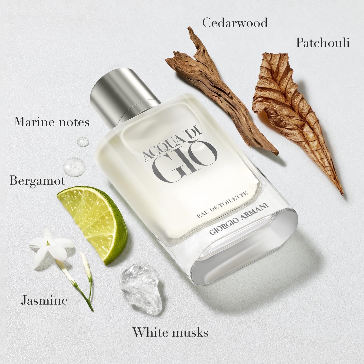 Armani Beauty Acqua di Giò Eau de Toilette for Men - Long Lasting Cologne with Bergamot, Jasmine, White Musk, Patchouli & Cedarwood Notes - Perfect for Daily Wear, Office & Special Occasions