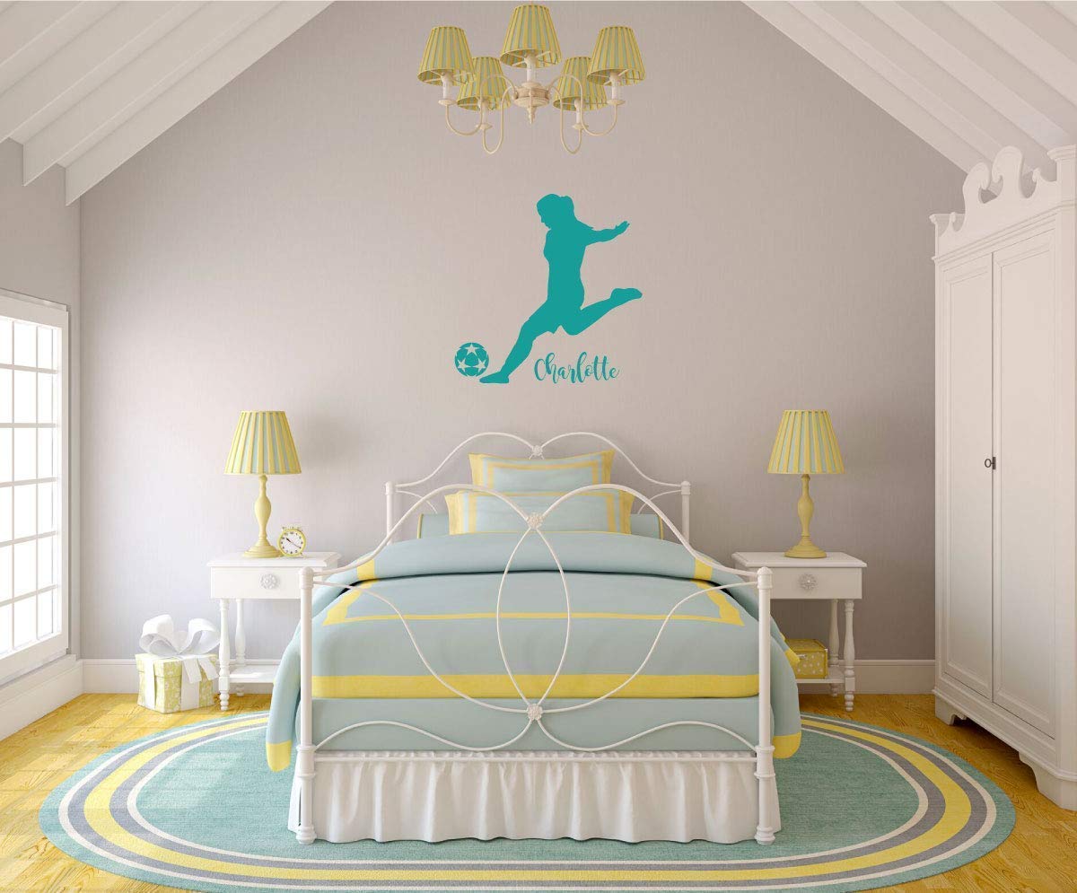 Vinyl Soccer Wall Decal Sticker - Sports Room Decor for Teen Girls & Boys - Perfect for Bedroom, Playroom & Game Room Decorations