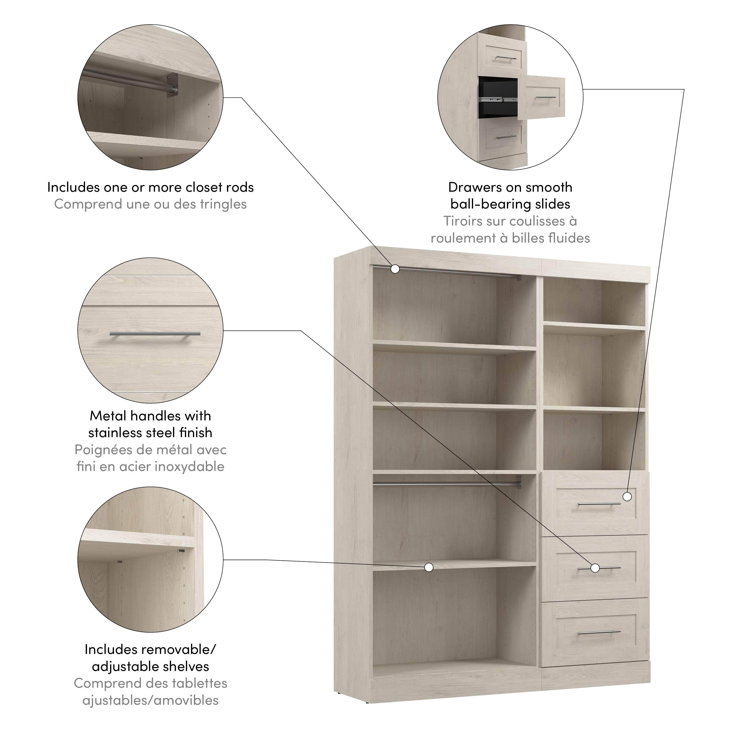 61W Closet Organizer with 7 Color Options - Space Saving Storage Solution for Bedroom, Closet & Wardrobe Organization