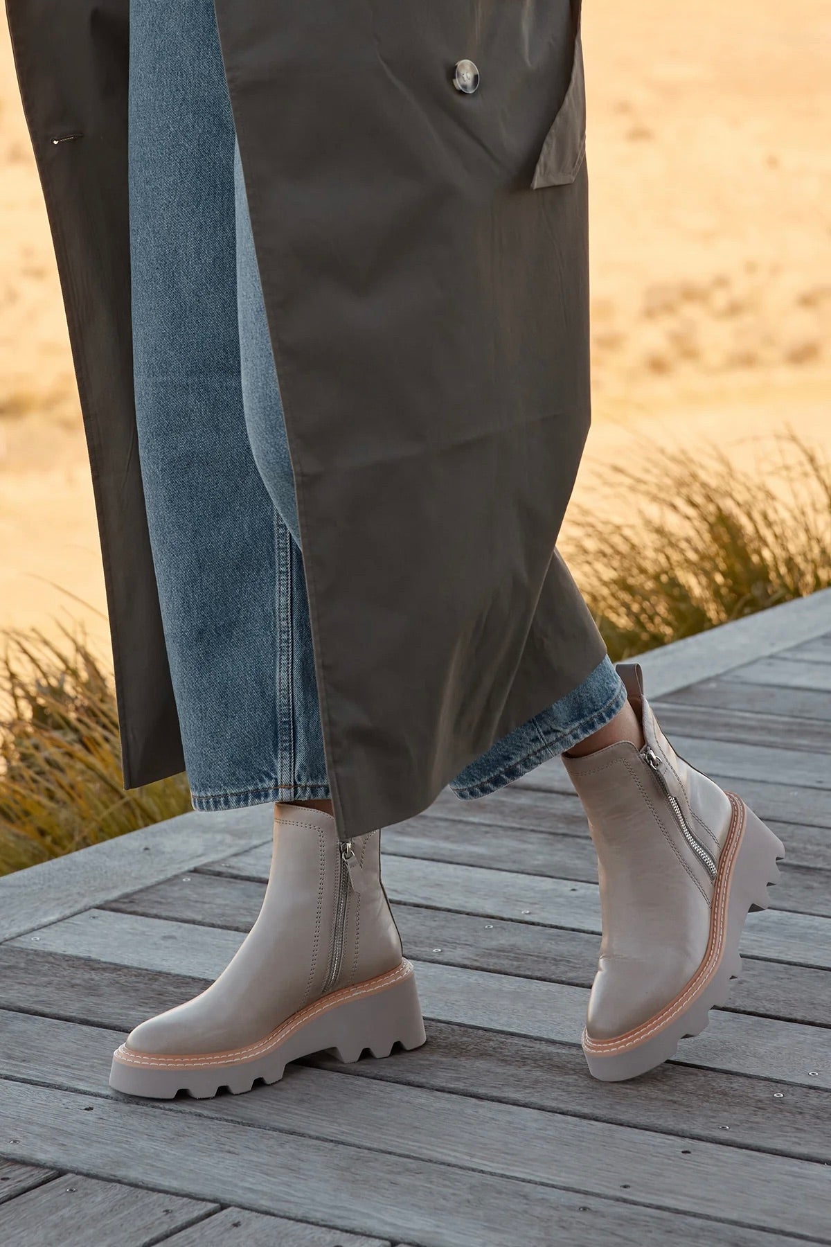 Bae Stone Chunky Zip Ankle Boots for Women - Stylish Winter Shoes with Side Zipper | Perfect for Casual Outfits, Office Wear & Date Nights