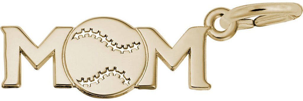 Rembrandt Baseball Mom Charm Necklace - Sterling Silver Pendant for Baseball Moms & Sports Lovers - Perfect Gift for Mother's Day, Birthday & Game Day Support