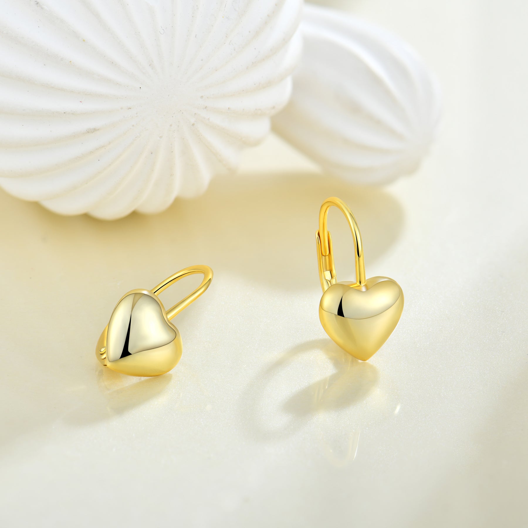 Golden Heart Mini Drop Earrings - Dainty Gold Plated Stud Earrings for Women, Perfect Gift for Valentine's Day, Anniversary & Everyday Wear - Elegant Jewelry for Date Night, Parties & Special Occasions
