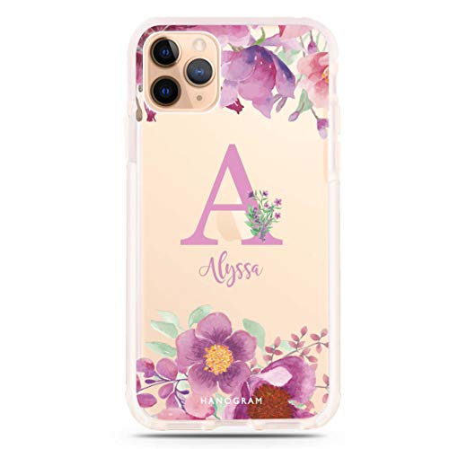 Personalized Monogram Frosted Bumper Case for iPhone 11/11 Pro/11 Pro Max - Custom Name Engraved, Durable Protective Cover [Hanogram Case] | Perfect Gift for Birthday, Anniversary & Daily Use