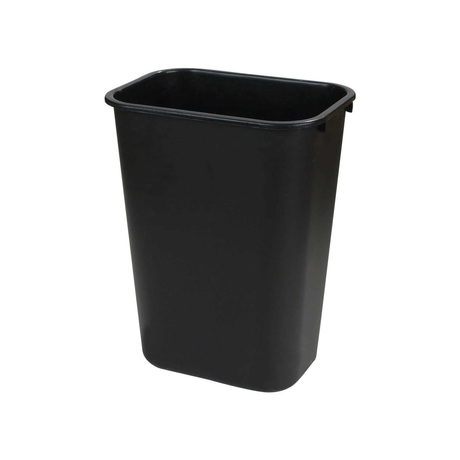 28qt Black Waste Receptacle Trash Can - Durable Plastic Garbage Bin for Kitchen, Office, Garage & Outdoor Use