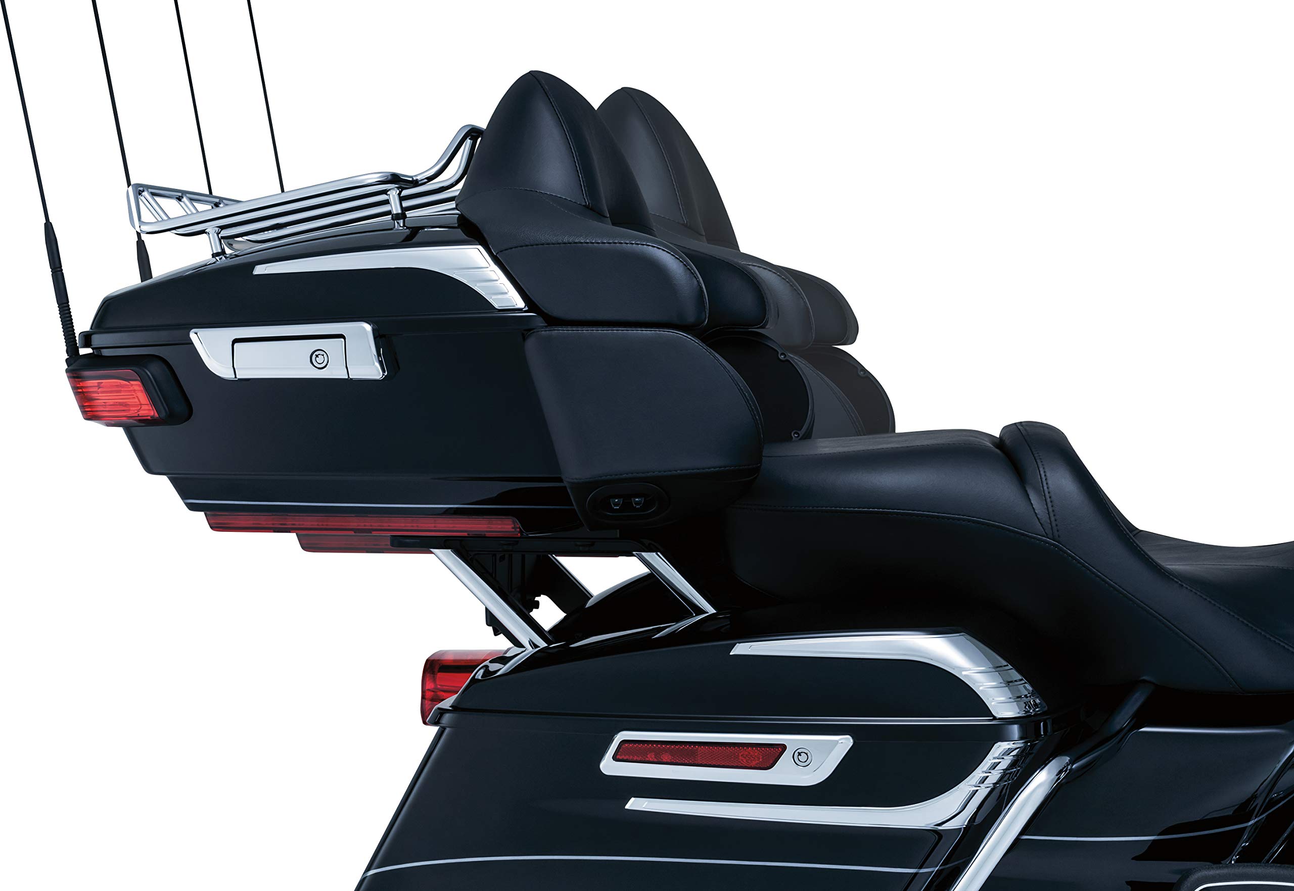 Kuryakyn 8956 Black Tour-Pak Trunk Luggage Rack & Storage Accessory - Relocator Kit for 2014-2019 Harley-Davidson Motorcycles | Perfect for Long Rides & Road Trips