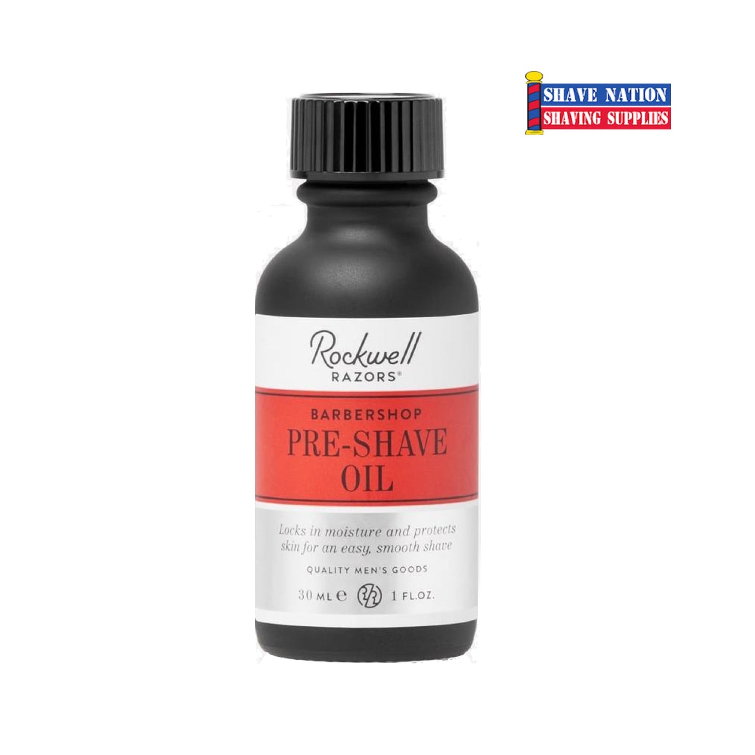 Rockwell Pre Shave Oil for Men - Barber Shop Scent - Smooth Shaving Experience for Sensitive Skin - Perfect for Daily Use & Travel