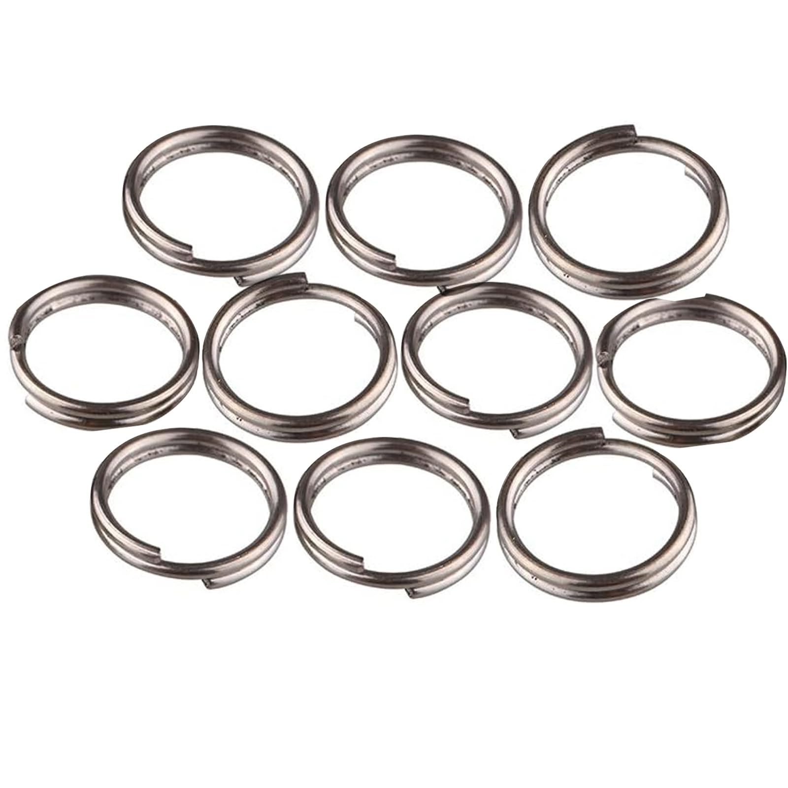 Titanium Split Key Rings 10mm (10-Pack) for Keys & Tools