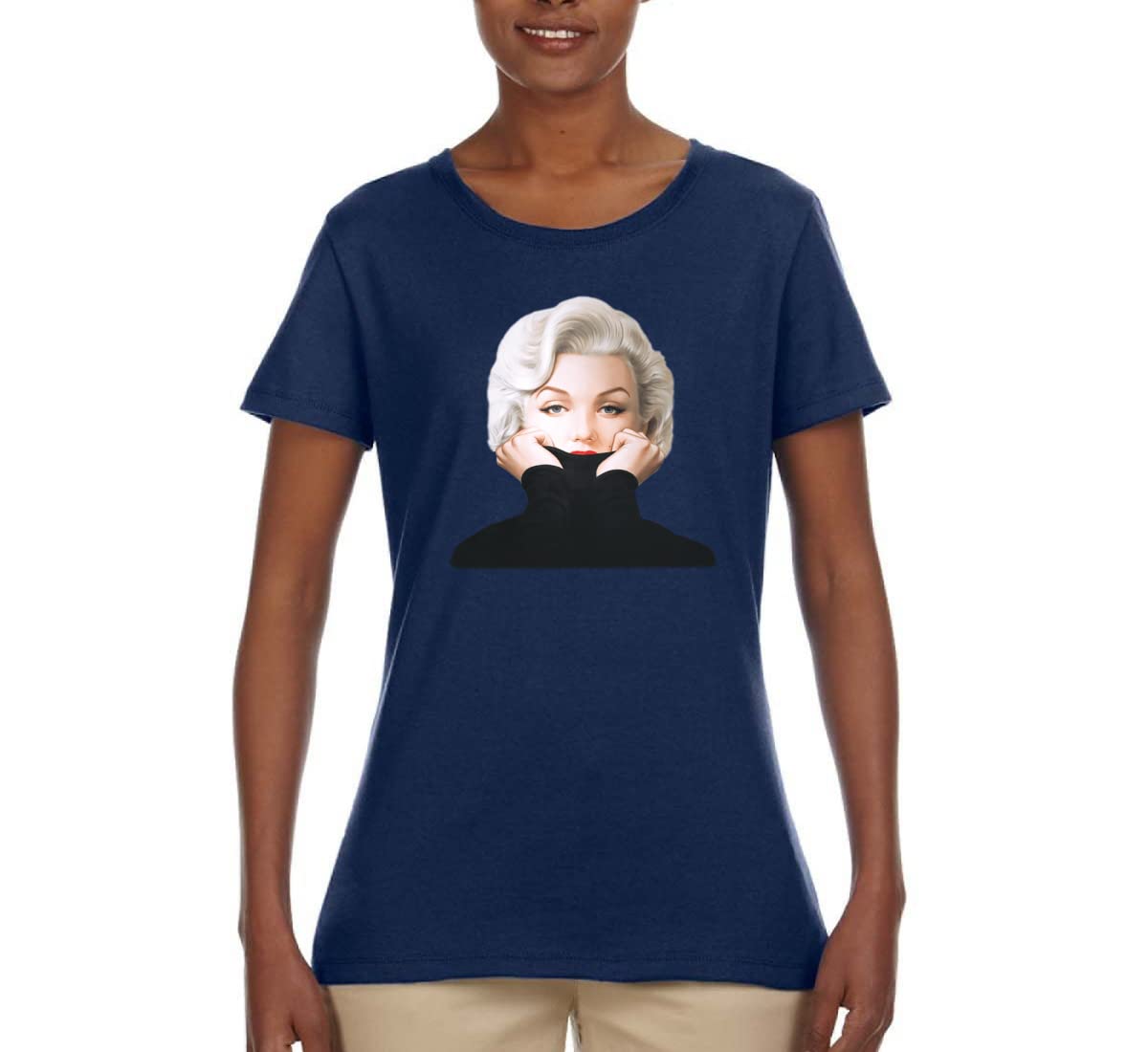 Vintage Marilyn Monroe Portrait Classic Beauty Pose Pop Culture Women's Graphic T-Shirt | Retro Fashion Tee for Casual Wear, Parties & Pop Art Enthusiasts