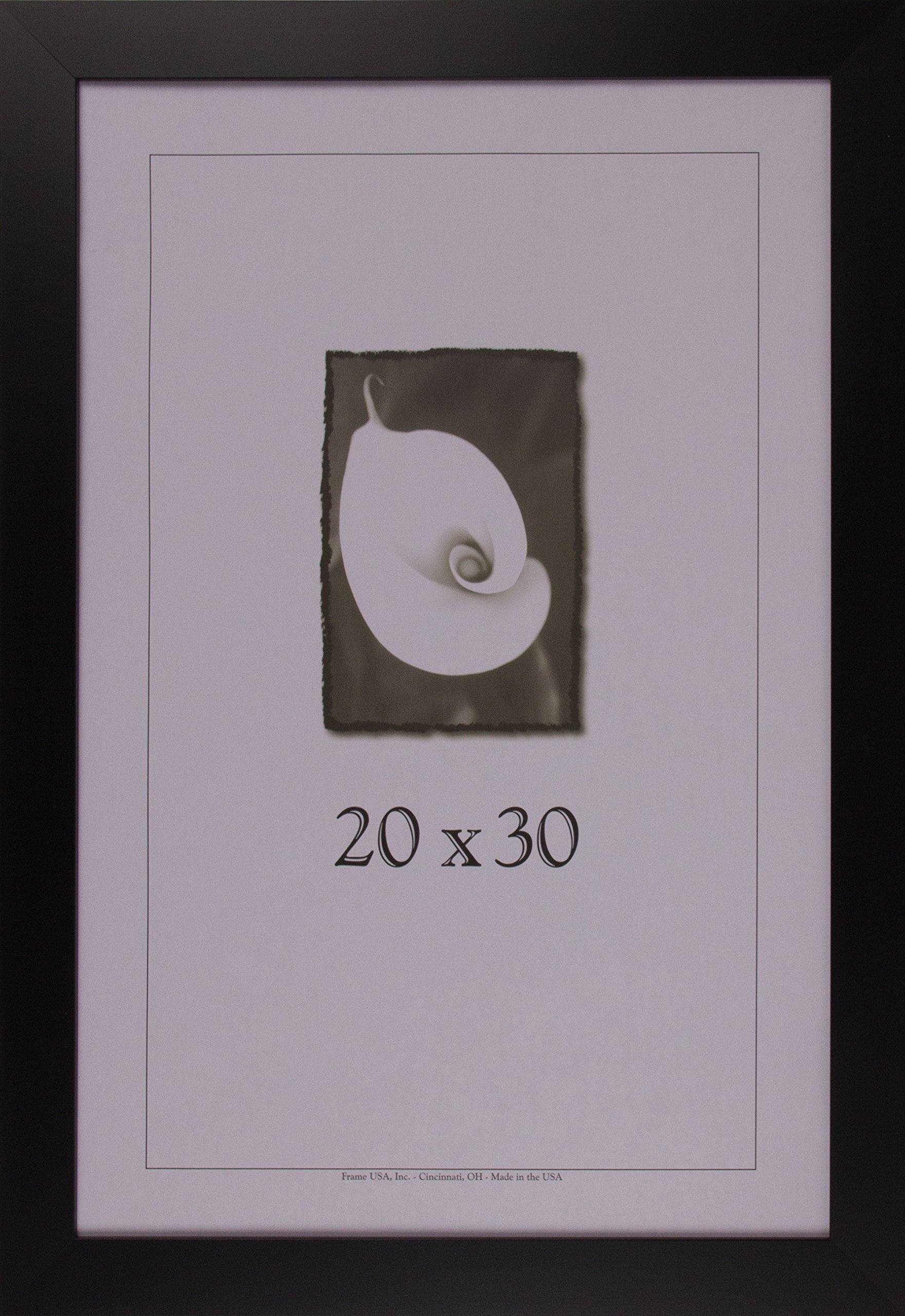 Affordable 20x30 Wood Picture Frames Black - Small Series by Frame USA - Perfect for Wall Decor, Photo Displays & Home Office Art Gallery