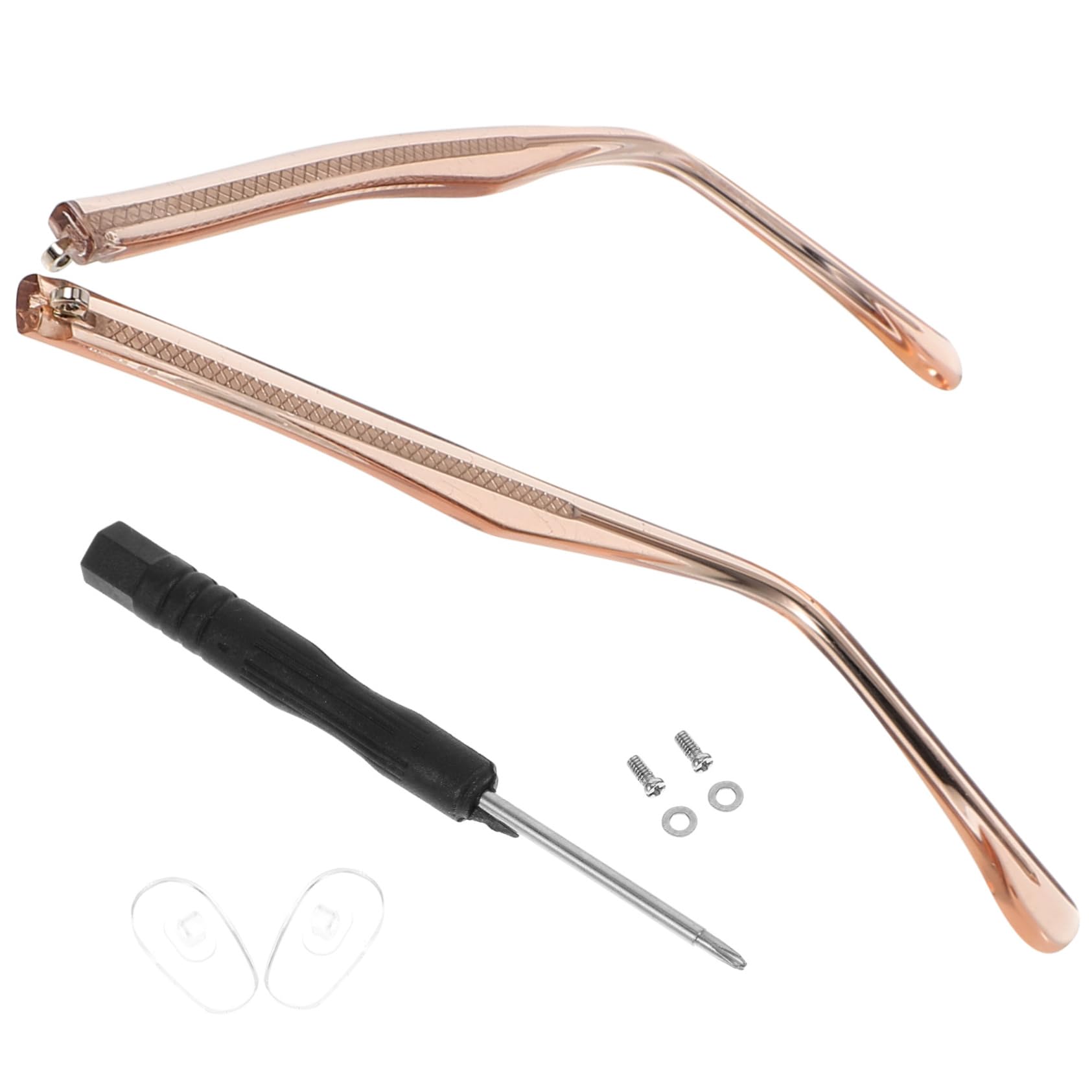 GLEAVI Replacement Sunglasses Temple Arms - 1 Pair Metallic Sunglass Repair Parts for Eyeglass Frame Fix, Perfect for DIY Glasses Repair at Home or Office