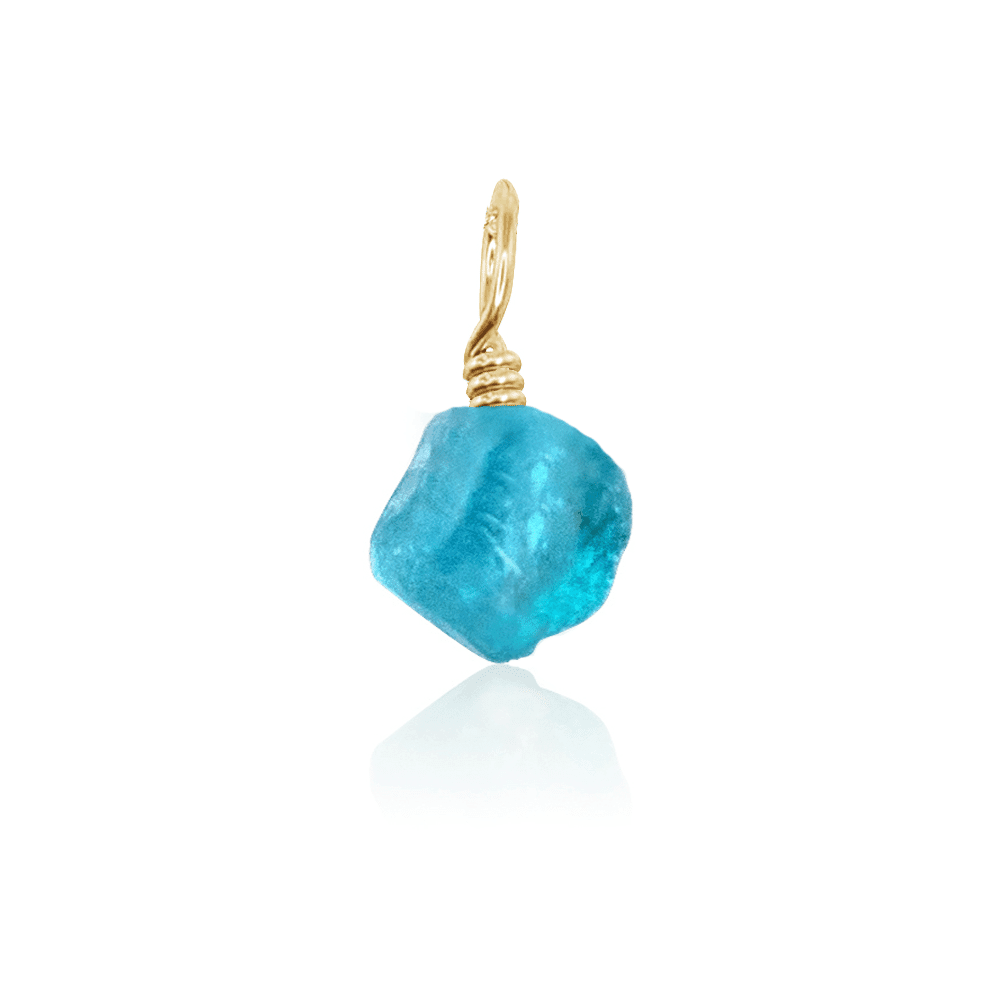 Natural Raw Apatite Crystal Pendant Necklace - Healing Stone Jewelry for Spiritual Energy & Chakra Balancing | Perfect for Meditation, Yoga & Everyday Wear