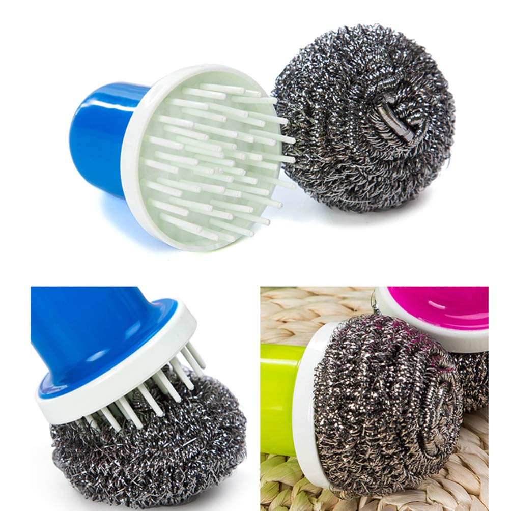 POPETPOP 5-Piece Portable Cleaning Brush Set - Kitchen Scrub Brushes for Pots, Pans & Utensils | Durable Dish Cleaning Tools with Ergonomic Handles | Perfect for Home Kitchen, Camping & Outdoor Cooking