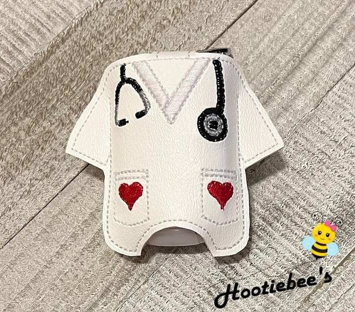 Premium Scrub Hand Sanitizer & Lip Balm Holder - Convenient Clip for Nurses, Doctors & Healthcare Workers - Ideal for Medical Scrubs, Lanyards & Work Uniforms