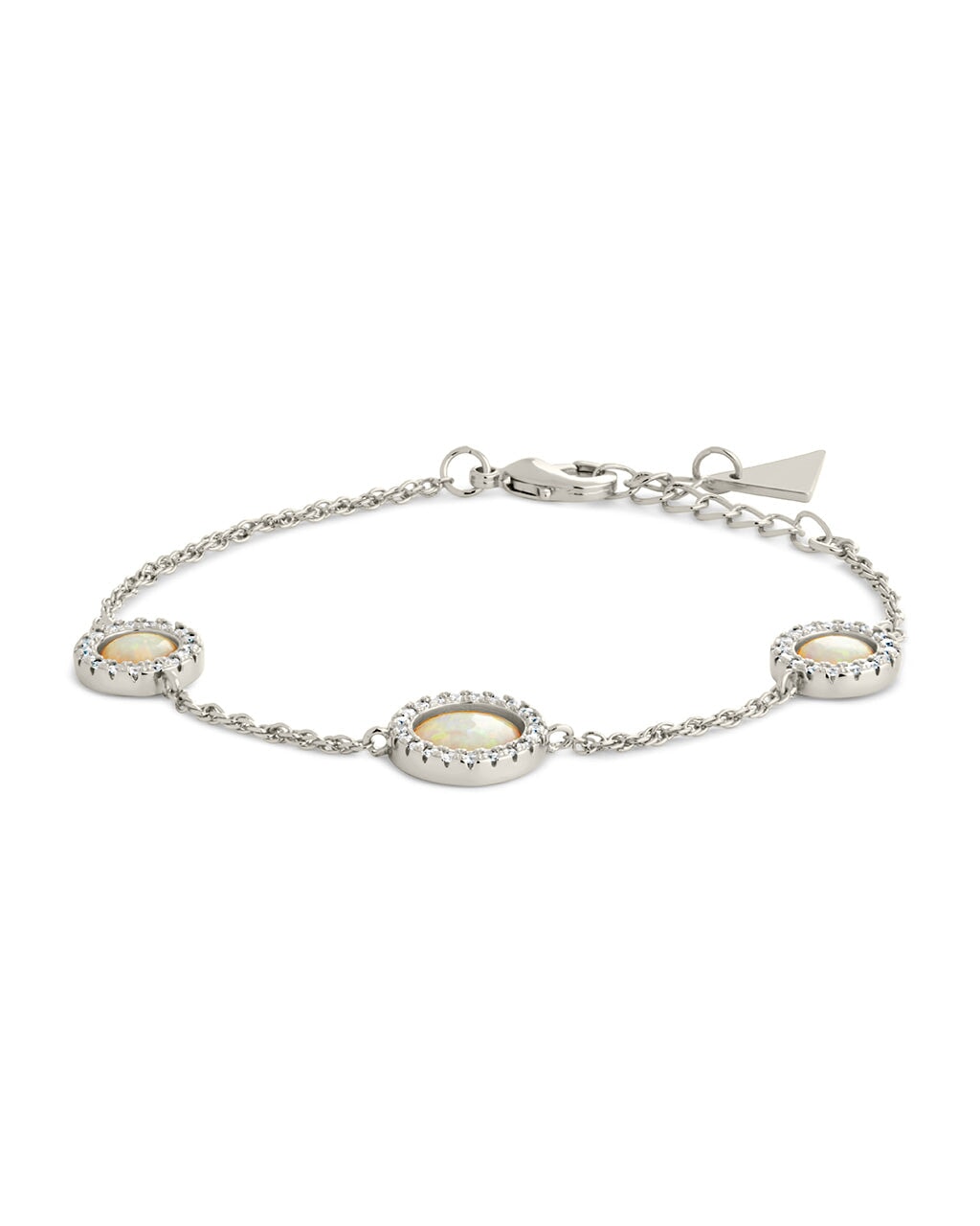 Oasis Opal & CZ Station Bracelet - Elegant Cubic Zirconia & Genuine Opal Jewelry for Women | Perfect for Weddings, Parties & Special Occasions