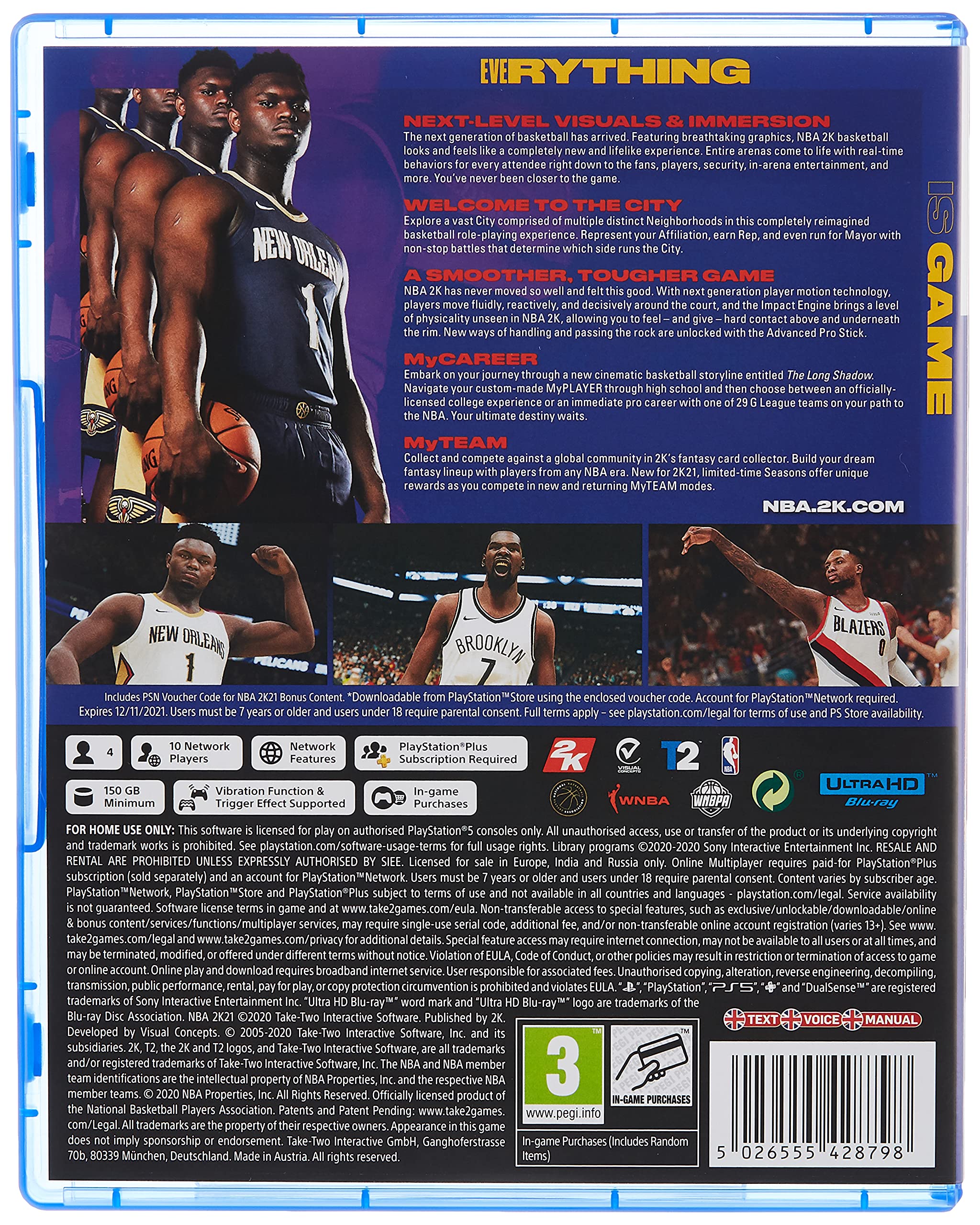 NBA 2K21 for PlayStation 5 (PS5) - UK Edition | Official Basketball Video Game | Perfect for Sports Fans & Gaming Enthusiasts