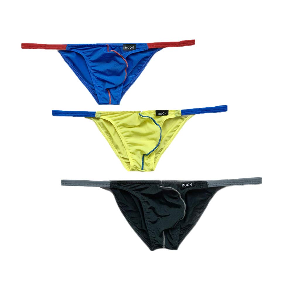 Men's Seamless Low Rise Bikini String Underwear - Comfortable & Sexy Bulge Enhancing Briefs for Beach, Swimming & Intimate Moments