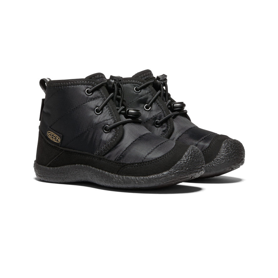 Little Kids' Howser II Waterproof Chukka Boots - Black/Black | Waterproof & Comfortable for Outdoor Play, Rainy Days & School Activities