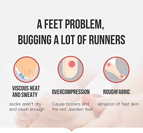 AONIJIE High Performance Five Toe Running Socks for Men & Women - Breathable Athletic Ankle Socks for Marathon, Trail Running & Workout