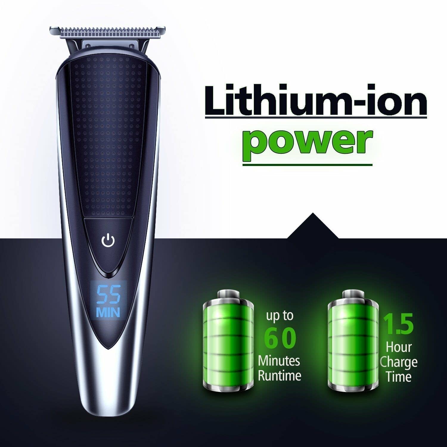 Professional Men's Hair Clippers & Electric Shaver - Rechargeable Wet/Dry Beard Trimmer & Body Groomer for Smooth Shaving at Home or Travel | Perfect for Facial, Body & Head Hair Grooming
