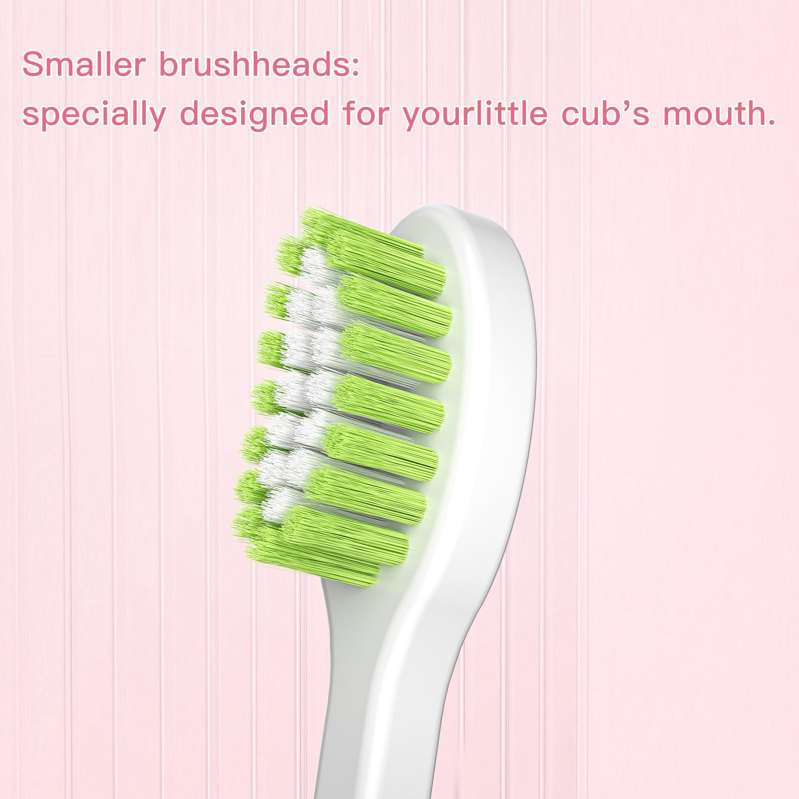Rechargeable U-Shaped Kids Electric Toothbrush - Unicorn Toothbrush for Girls Ages 2-6 with 2-Minute Timer, 6 Cleaning Modes & 4 Brush Heads | Perfect for Toddler Dental Care & Fun Bath Time Routine