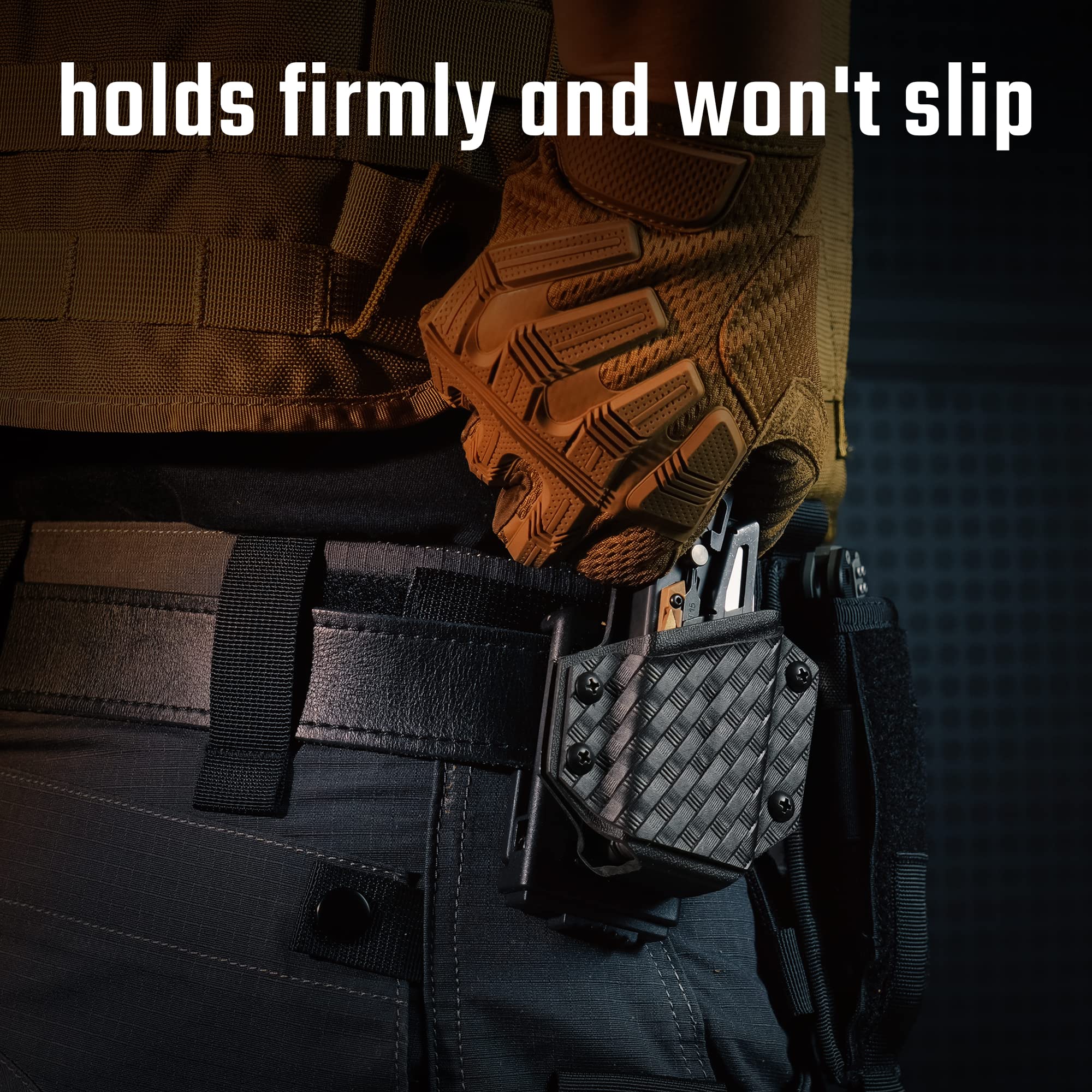 TACTICAL GEEK TX1 Multi-Tool Sheath - Adjustable EDC Multi Tool Holder Holster with Belt Clip (Black) - Perfect for Camping, Hiking, Outdoor Adventures & Everyday Carry - Multi-Tool Not Included