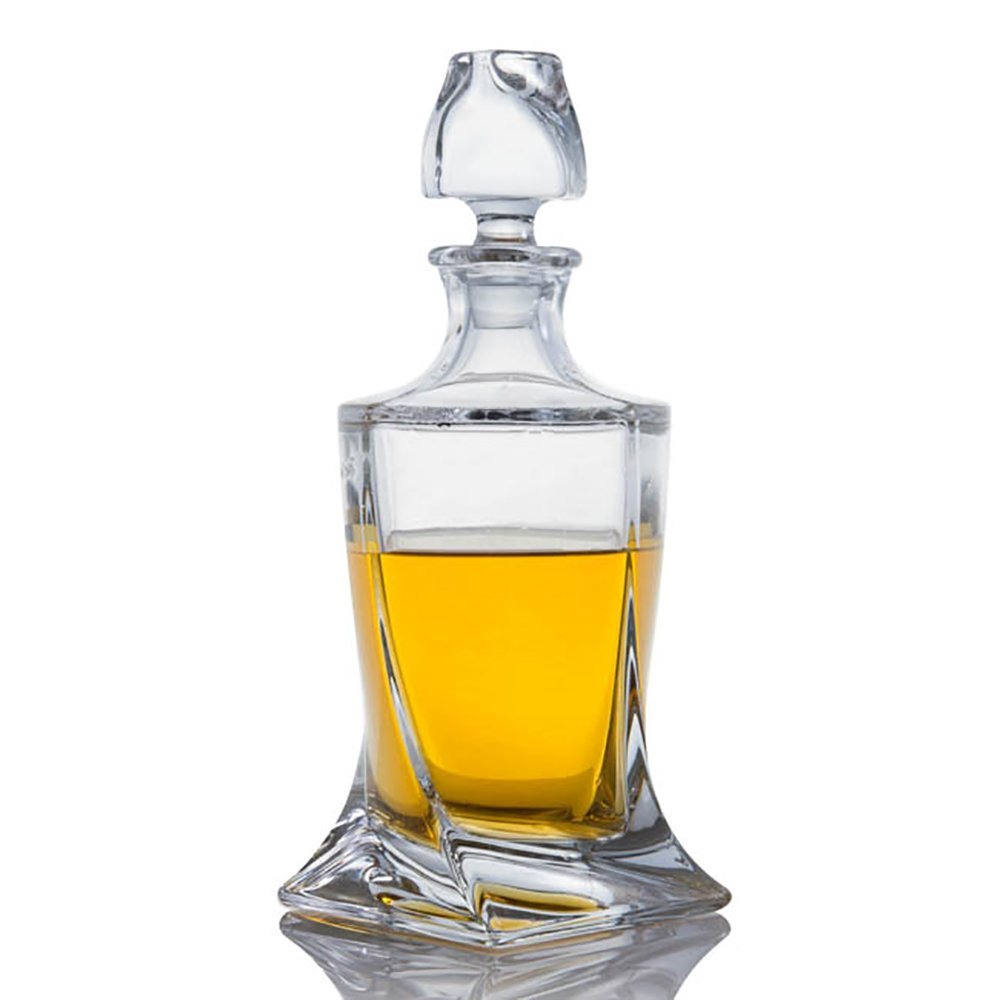 Premium Crystal Whiskey Decanter Set with 4 Glasses - Elegant Liquor Carafe for Bourbon, Scotch & Whiskey | Perfect for Home Bars, Gifts & Entertaining