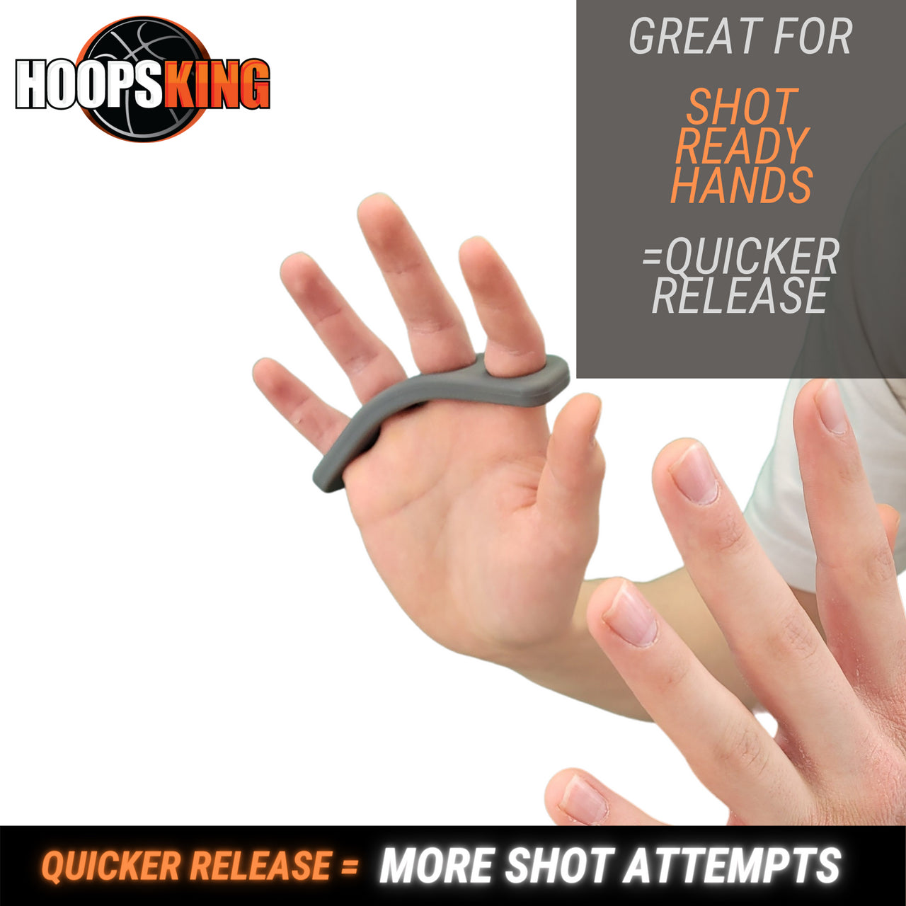 Hot Shot Basketball Finger Spacing Training Aid - Improve Shooting Accuracy & Grip Strength - Perfect for Basketball Players, Coaches & Training Enthusiasts