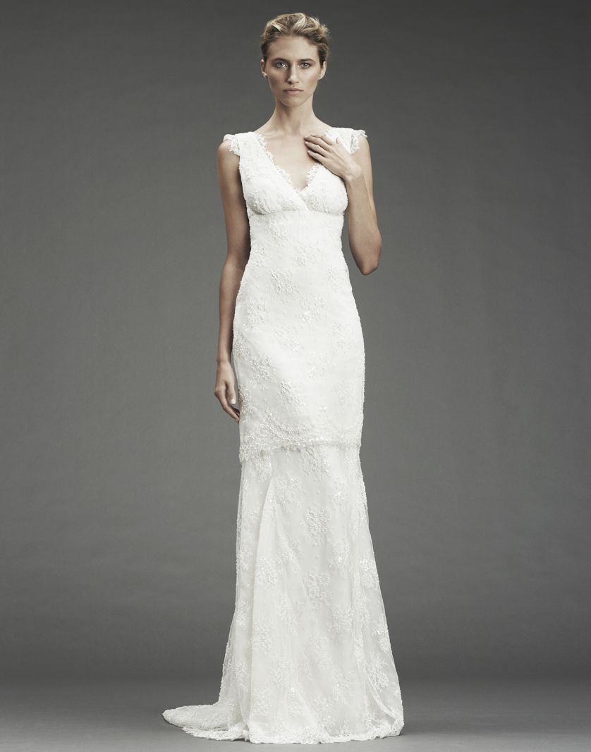 Nicole Miller NM9978 Elegant Lace Wedding Gown - White Bridal Dress for Church Ceremony & Beach Weddings