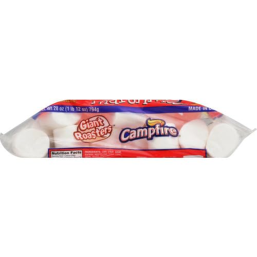 **Giant Roasters Marshmallows 12 Oz - Large Campfire Marshmallows for Smores, Hot Chocolate & Baking | Includes Moofin Golden SS Spoon | Bulk Pack of 2 | Perfect for Camping, BBQs & Family Gatherings**