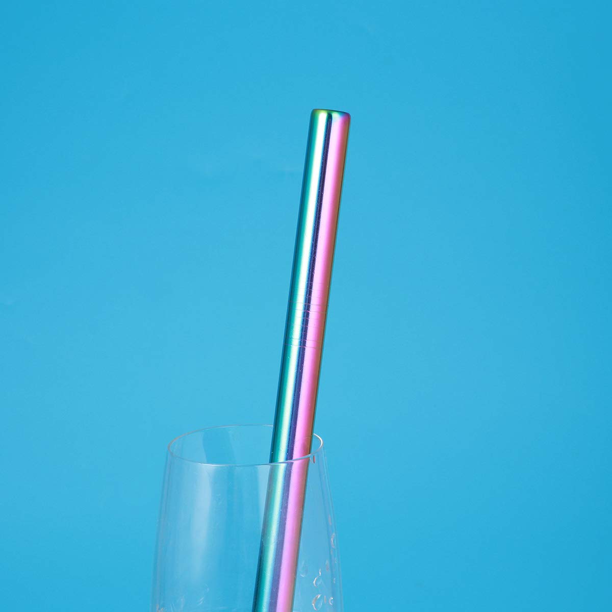 Cabilock 1 Pack Reusable Stainless Steel Drinking Straws - Straight Metal Straws for Smoothies, Iced Coffee & Cocktails - Eco-Friendly & Dishwasher Safe