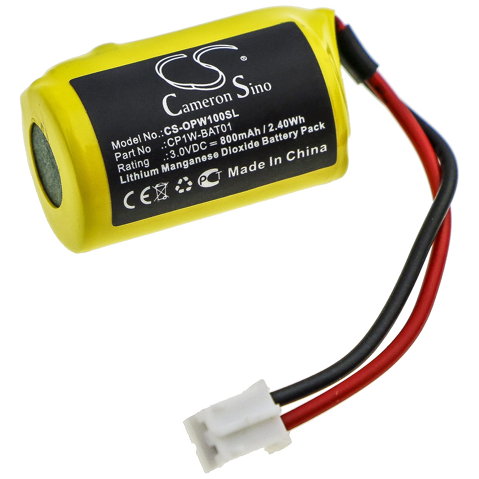 Omron CP1W-BAT01 Replacement Battery - Compatible with Omron PLC CP1W Series - Long-Lasting Power Supply for Industrial Automation & Control Systems - Perfect for Factory Equipment, Machinery & Automation Projects